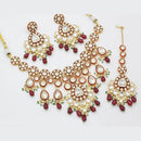 Manisha Jewellery Gold Plated Kundan Beads And Pearl Necklace Set