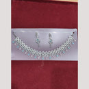 Manisha Jewellery Silver Plated American Diamond Necklace Set
