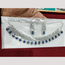 Manisha Jewellery Silver Plated American Diamond Necklace Set