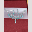 Manisha Jewellery Silver Plated American Diamond Necklace Set