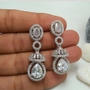 Manisha Jewellery Silver Plated AD Stone Jhumki Earrings