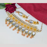 Manisha Jewellery Gold Plated Kundan Stone And Beads Choker Necklace