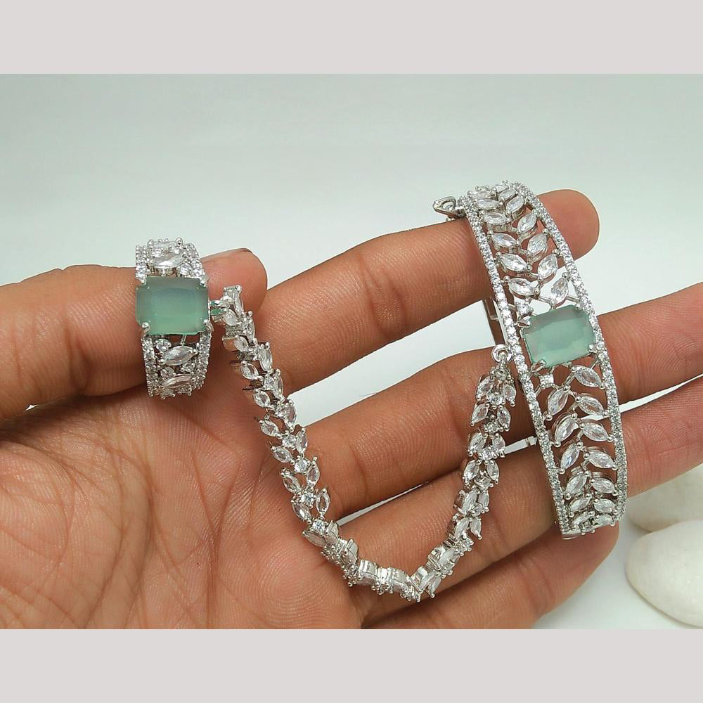 Manisha Jewellery Silver Plated AD Hand Harness