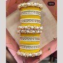 Manisha Jewellery Gold Plated Kundan Stone And Pearl Bangles Set