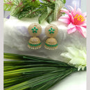 Manisha Jewellery Gold Plated Pota Stone And Beads Jhumki Earrings
