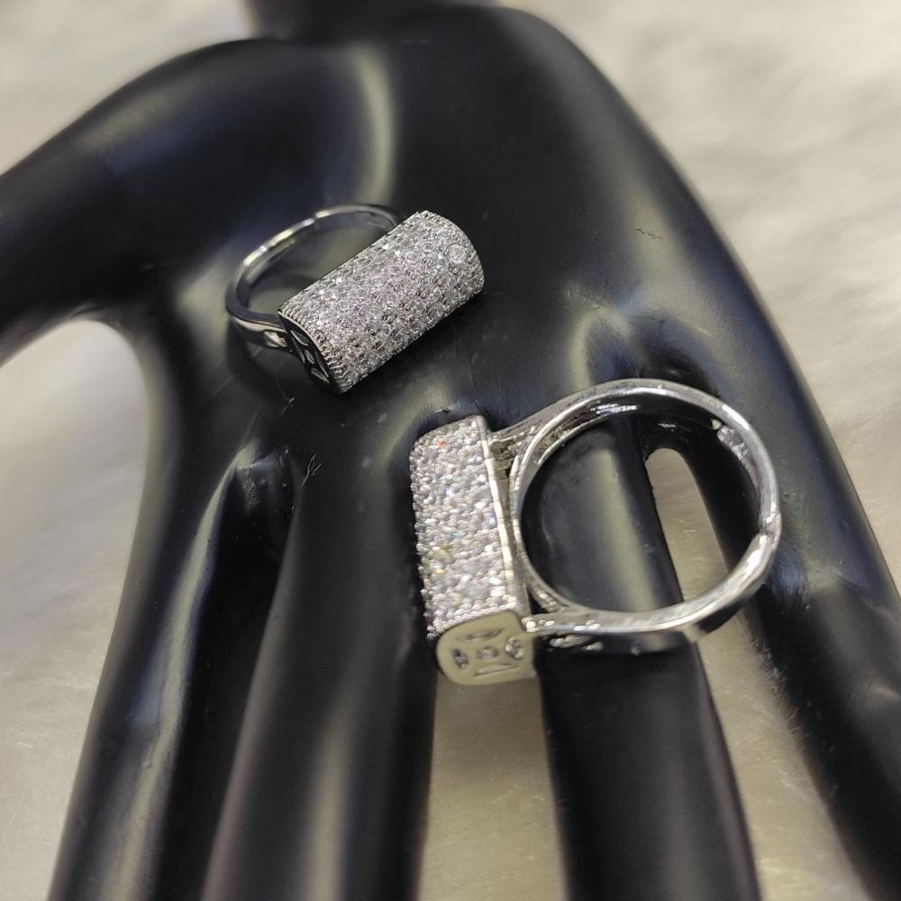 Manisha Jewellery Silver Plated Austrain Stone Ring