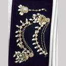 Manisha Jewellery Gold Plated Kundan Stone And Beads Jhumki Earrings With Kanchain
