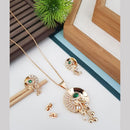Manisha Jewellery Gold Plated Austrian Stone Chain Pendant Set