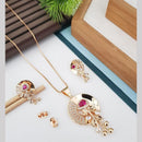 Manisha Jewellery Gold Plated Austrian Stone Chain Pendant Set