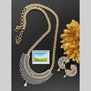 Manisha Jewellery  American Daimonds Long Necklace Set