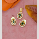 Manisha Jewellery Gold Plated Crystal Stone Pendant Set