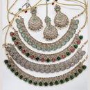 Manisha Jewellery Gold Plated Crystal And Pearl Necklace Set