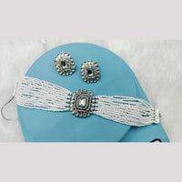 Manisha Jewellery Oxidised Plated Kundan And Pearl Choker Necklace