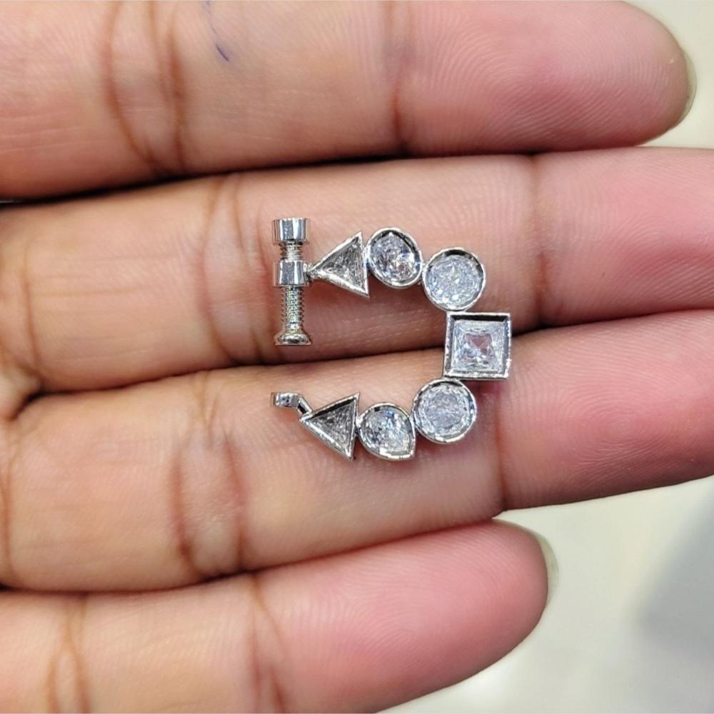 Manisha Jewellery Silver Plated Austrian Stone Nose Ring