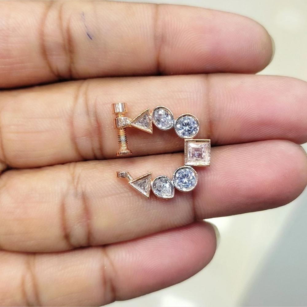 Manisha Jewellery 2 Tone Plated Austrian Stone Nose Ring