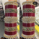 Manisha Jewellery Gold Plated Kundan Stone Acrylic Bridal Bangles Set