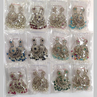 Manisha Jewellery Gold Plated Crystal Stone And Beads Dangler Earrings