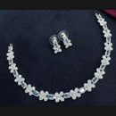 Manisha Jewellery Silver Plated American Diamonds Necklace Set