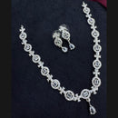 Manisha Jewellery Silver Plated American Diamonds Necklace Set