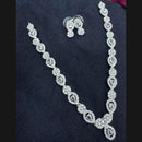 Manisha Jewellery Silver Plated American Diamonds Necklace Set