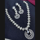 Manisha Jewellery Silver Plated American Diamonds Necklace Set
