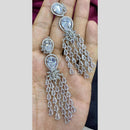 Manisha Jewellery Silver Plated American Diamond Dangler Earrings