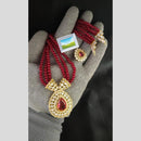 Manisha Jewellery Gold Plated Pota Stone And Pearl Necklace Set
