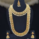 Manisha Jewellery Pota Stone And Pearl Double Necklace Set