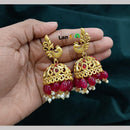Manisha Jewellery Gold Plated Pota Stone And Beads Jhumki Earrings