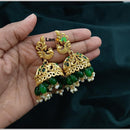 Manisha Jewellery Gold Plated Pota Stone And Beads Jhumki Earrings