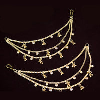 Manisha Jewellery Gold Plated Pota Stone Kaan Chain