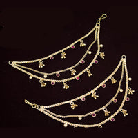 Manisha Jewellery Gold Plated Pota Stone Kaan Chain