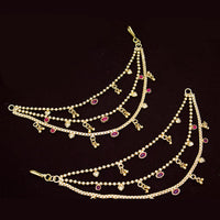 Manisha Jewellery Gold Plated Pota Stone Kaan Chain