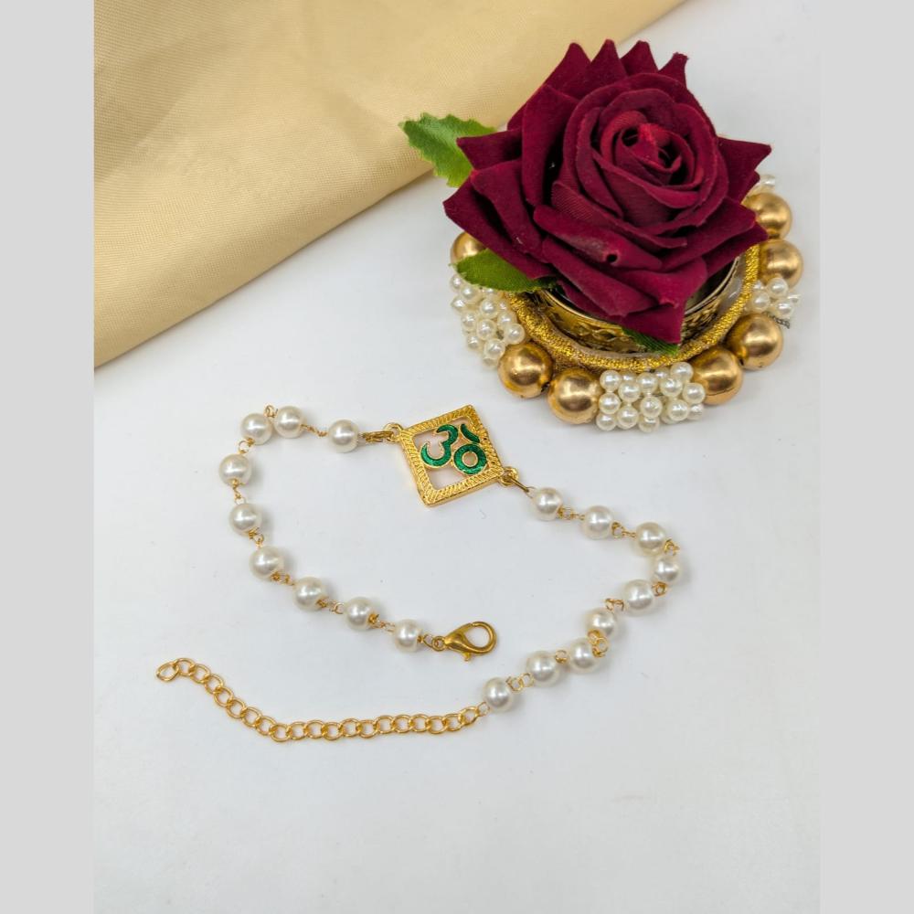Manisha Jewellery Om Pearls Adjustable Bracelet