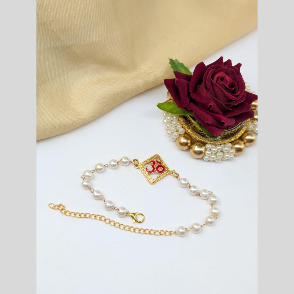 Manisha Jewellery Om Pearls Adjustable Bracelet