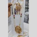 Manisha Jewellery Gold Plated Pota Stone And Pearl Necklace Set