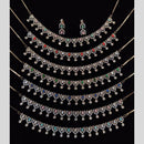 Manisha Jewellery Gold Plated Austrain Stone Necklace Set