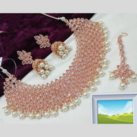 Manisha Jewellery Gold Plated Crystal Stone And Pearls Necklace Set