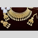 Manisha Jewellery Gold Plated Pota Stone Choker Necklace Set