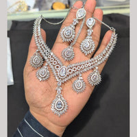 Manisha Jewellery Elegant Evenings Premium American Daimonds Necklace Set