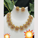 Manisha Jewellery Royal Elephant Design Pota Stone And Pearl Necklace Set