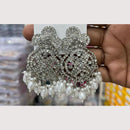 Manisha Jewellery Rhodium Plated Shiny Austrian Stone And Pearl Dangler Earrings