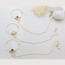 Manisha Jewellery Designer Austrian And Pearl Nose Ring