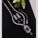 Manisha Jewellery American Diamond Necklace Set with Teardrop Earrings