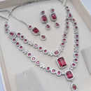 Manisha Jewellery American Diamond Necklace Set with Mangtikka Earrings