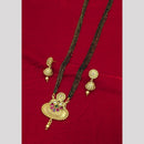 Manisha Jewellery Long Traditional Mangalsutra with Dual‑String Black Beads