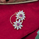 Manisha Jewellery Pearl‑Cluster Floral Teardrop Nose Ring
