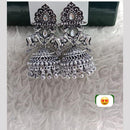 Manisha Jewellery Heritage Look Rhodium Plated Jhumka Earrings