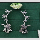 Manisha Jewellery Whimsical Bird Charm Rhodium Plated Ear Cuffs