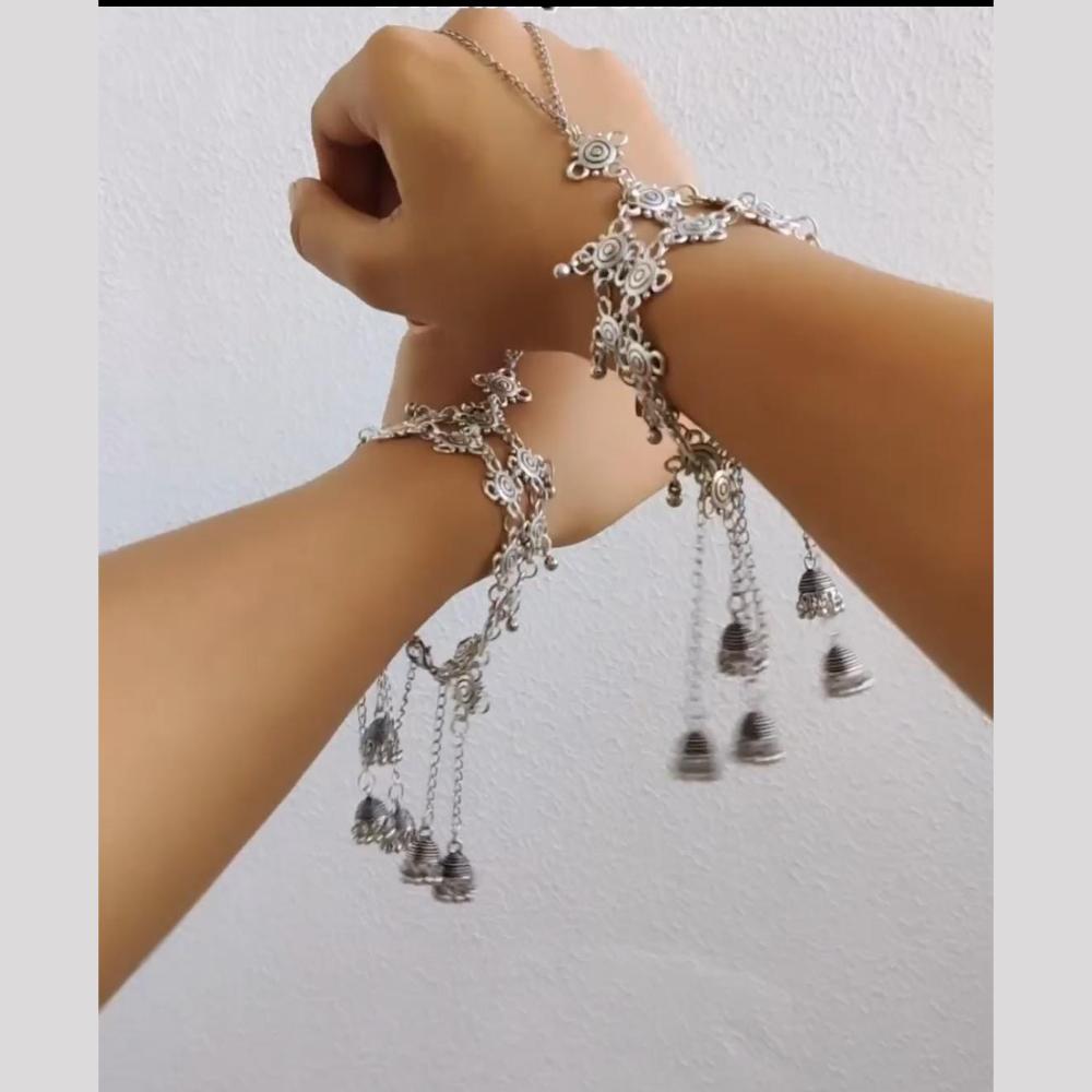 Manisha Jewellery Tribal Fusion Hand Harness with Bells
